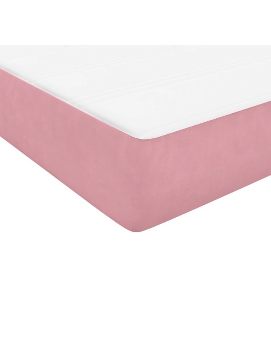 Box spring postel s matracemi růžová 200x210 cm samet