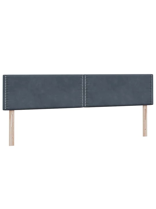 Box spring postel s matracemi tmavě šedá 200x210 cm samet