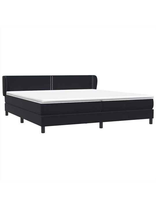 Box spring postel s matracemi černá 200x210 cm samet