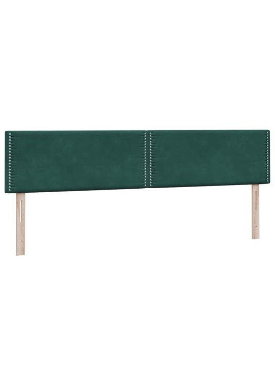Box spring postel s matracemi tmavě zelená 200x210 cm samet