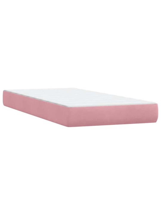 Box spring postel s matracemi růžová 200x210 cm samet