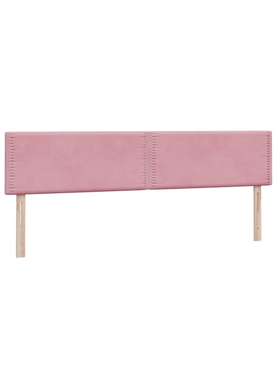 Box spring postel s matracemi růžová 200x210 cm samet