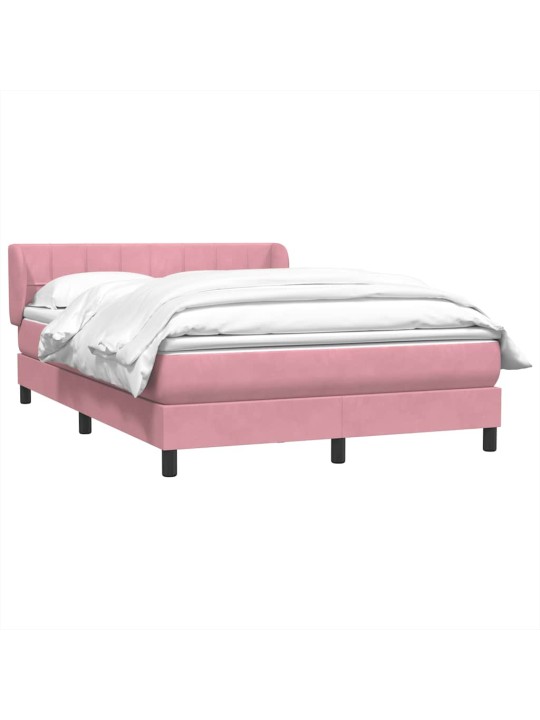 Box spring postel s matrací růžová 140x210 cm samet