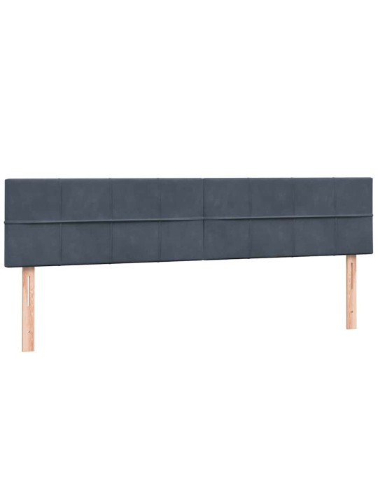 Box spring postel s matracemi tmavě šedá 200x210 cm samet