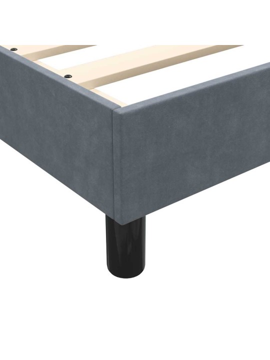 Box spring postel s matracemi tmavě šedá 200x210 cm samet