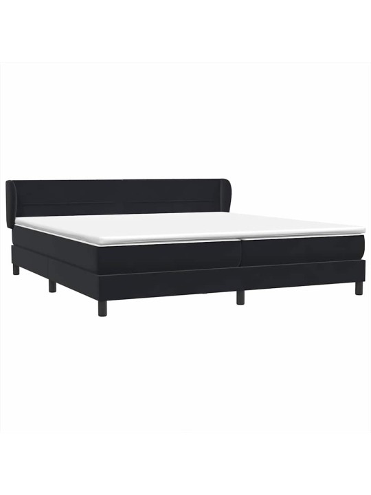 Box spring postel s matracemi černá 200x210 cm samet