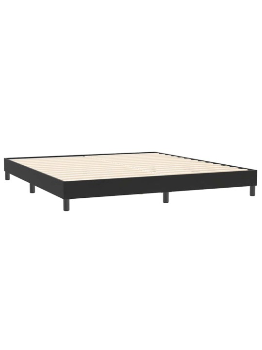 Box spring postel s matracemi černá 200x210 cm samet