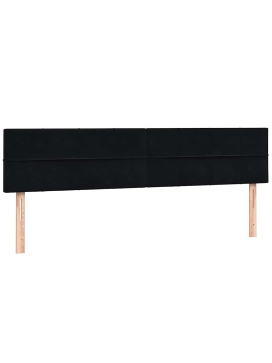 Box spring postel s matracemi černá 200x210 cm samet