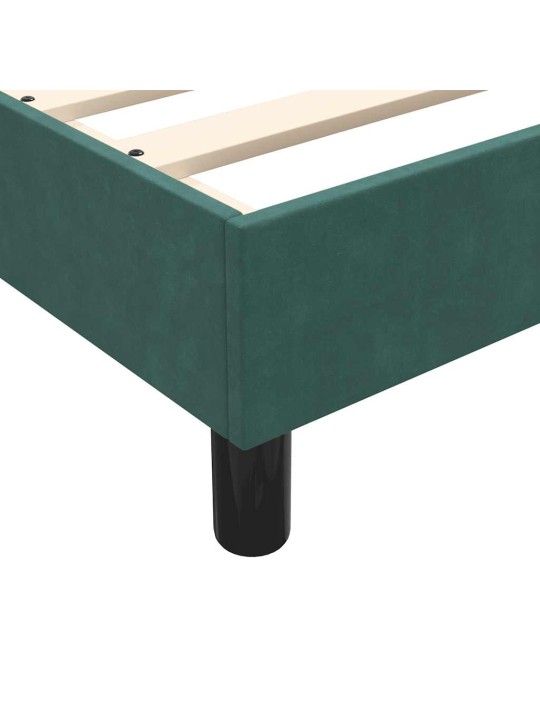 Box spring postel s matracemi tmavě zelená 200x210 cm samet