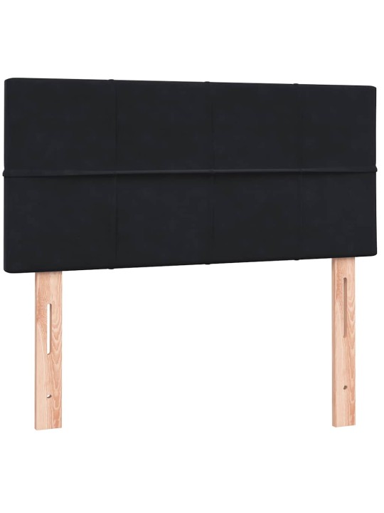 Box spring postel s matrací černý 80x220 cm samet