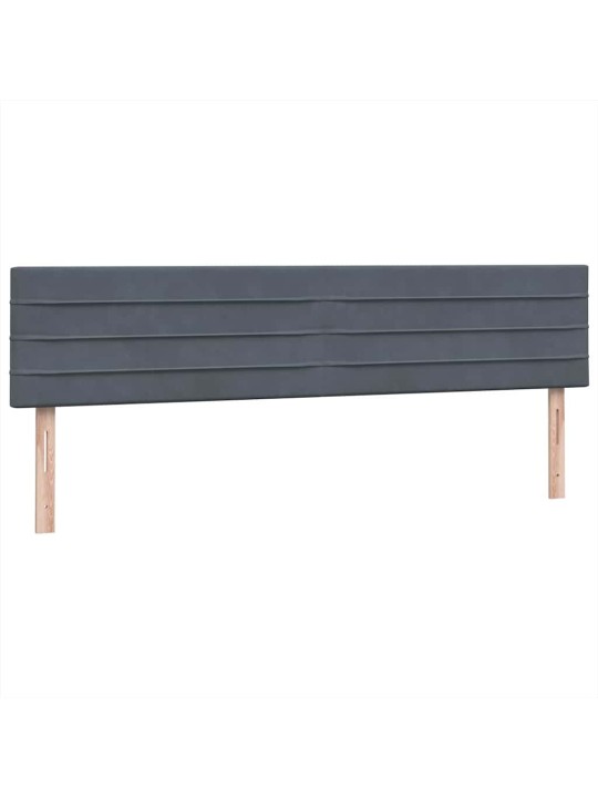 Box spring postel s matracemi tmavě šedá 200x210 cm samet