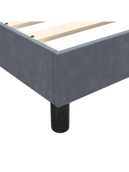 Box spring postel s matracemi tmavě šedá 200x210 cm samet