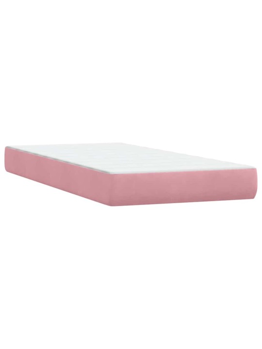 Box spring postel s matracemi růžová 200x210 cm samet