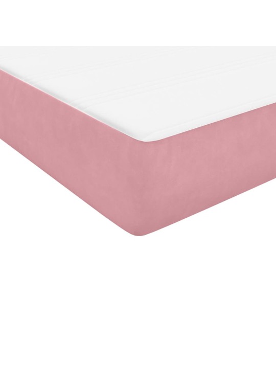 Box spring postel s matracemi růžová 200x210 cm samet