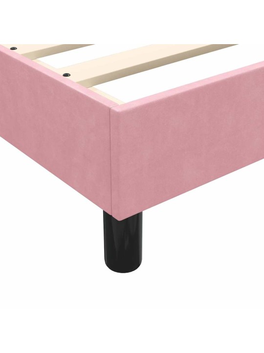 Box spring postel s matracemi růžová 200x210 cm samet