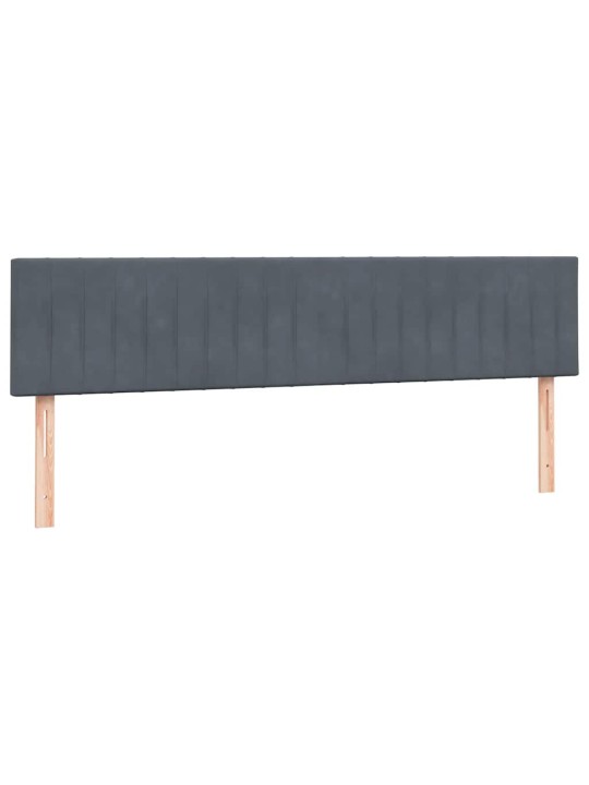 Box spring postel s matracemi tmavě šedá 200x210 cm samet