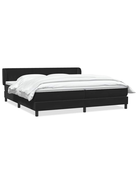 Box spring postel s matracemi černá 200x210 cm samet