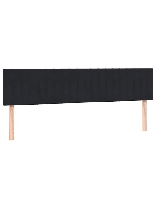 Box spring postel s matracemi černá 200x210 cm samet