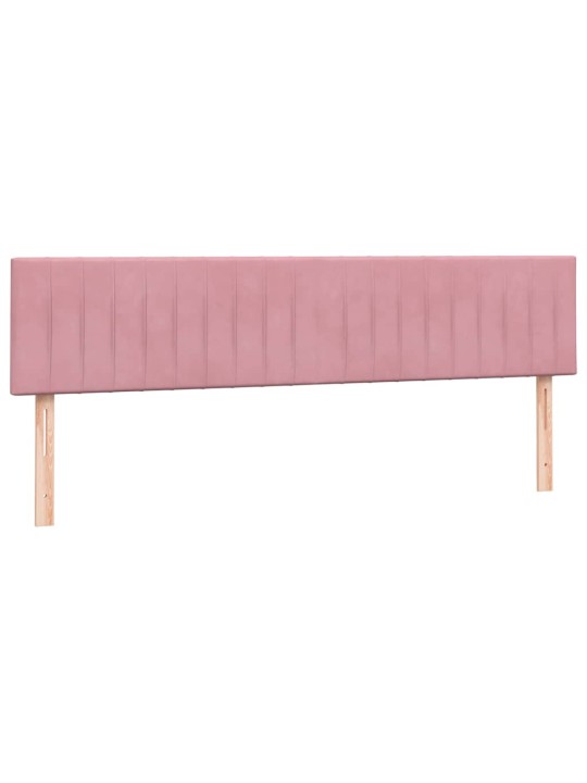 Box spring postel s matracemi růžová 200x210 cm samet