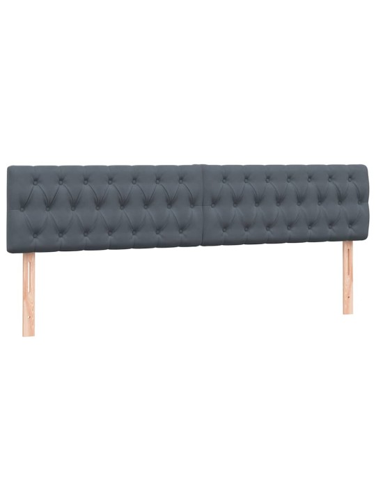 Box spring postel s matracemi tmavě šedá 200x210 cm samet