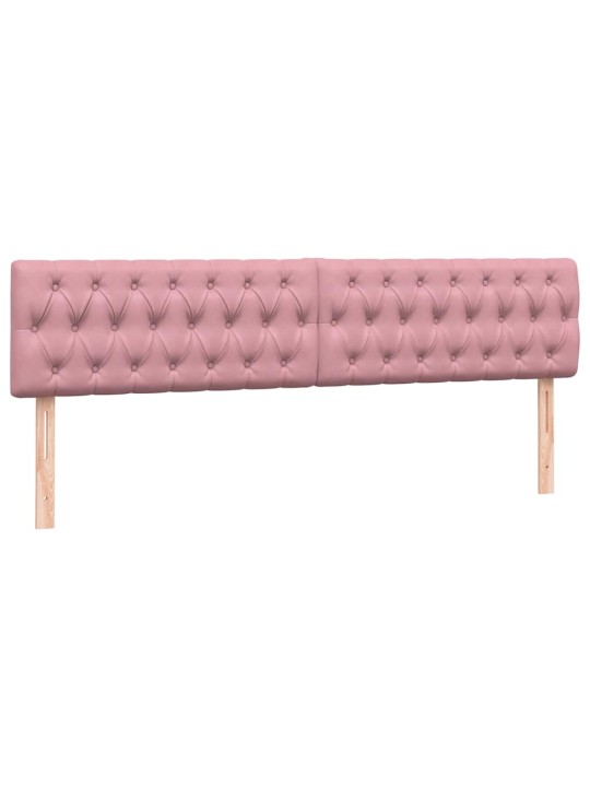 Box spring postel s matracemi růžová 200x210 cm samet