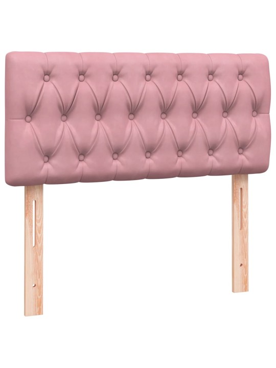 Box spring postel s matrací černá 100x220 cm růžový