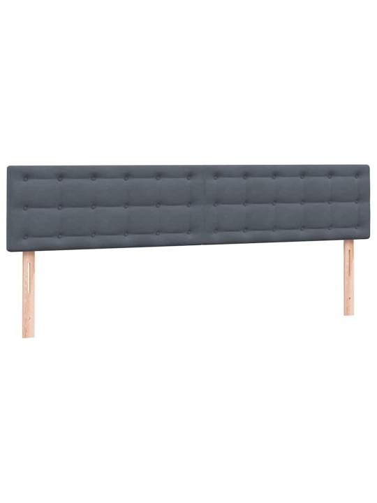 Box spring postel s matracemi tmavě šedá 200x210 cm samet