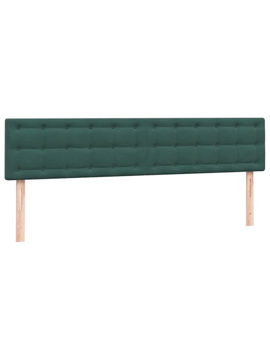 Box spring postel s matracemi tmavě zelená 200x210 cm samet