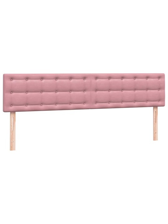 Box spring postel s matracemi růžová 200x210 cm samet