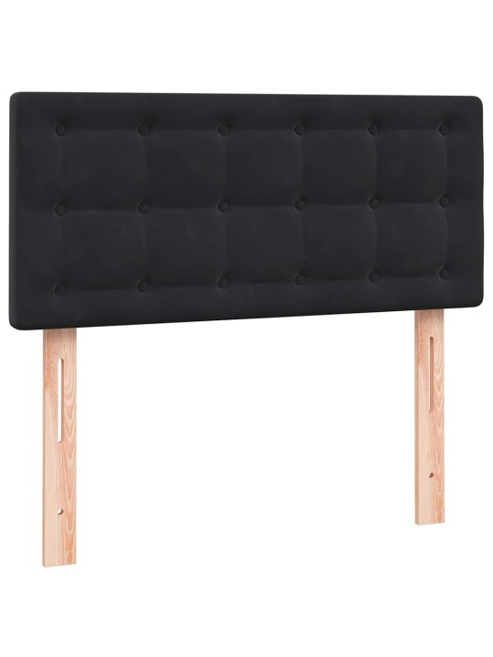 Box spring postel s matrací černý 80x220 cm samet