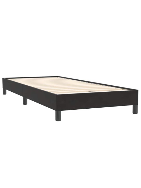 Box spring postel s matrací černý 80x220 cm samet