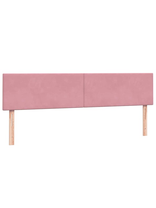 Box spring postel s matrací černá 180x220 cm růžový