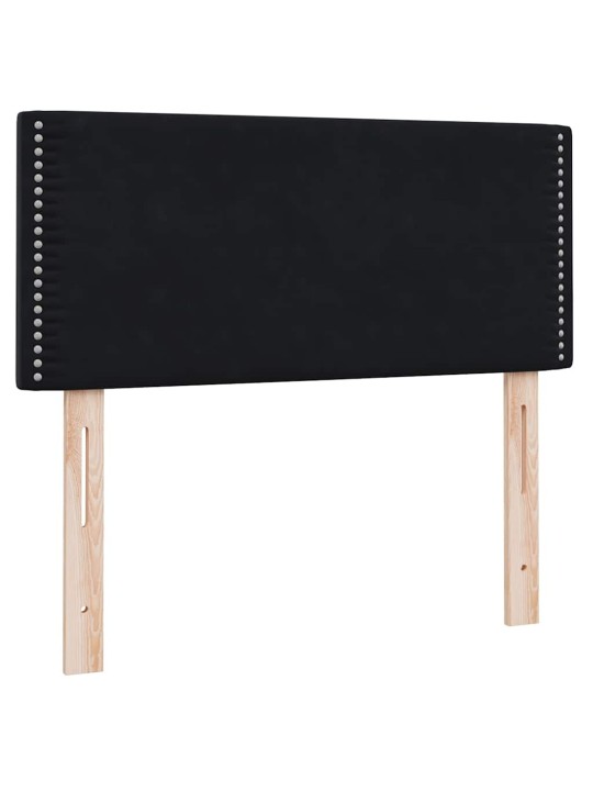 Box spring postel s matrací černý 80x220 cm samet