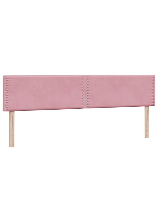 Box spring postel s matrací černá 180x220 cm růžový