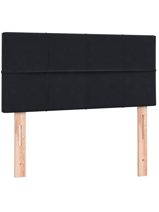 Box spring postel s matrací černý 80x220 cm samet