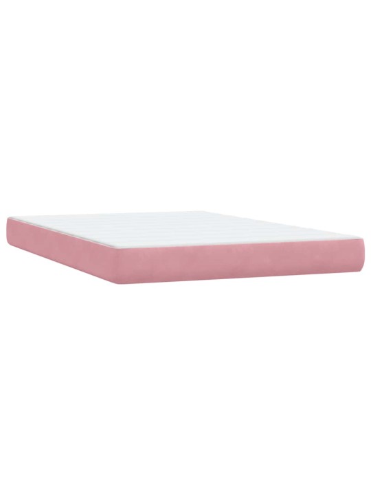 Box spring postel s matrací černá 100x220 cm růžový