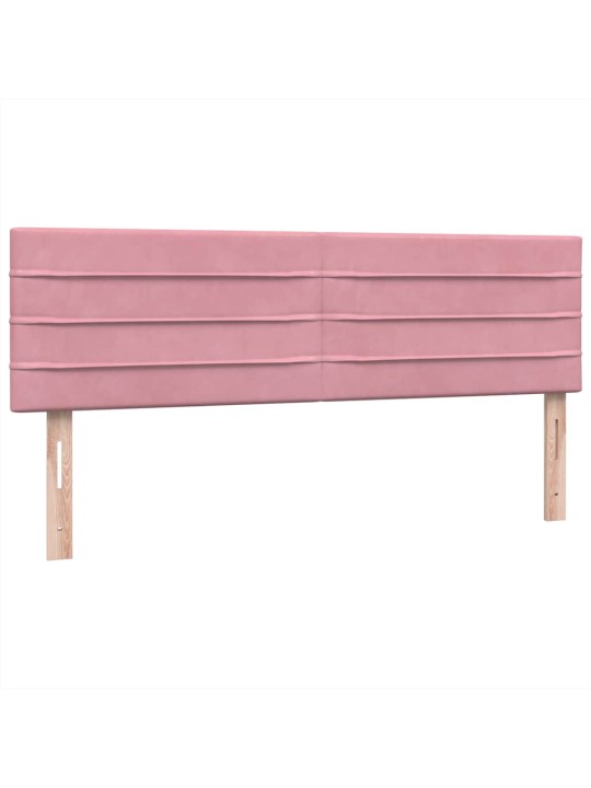 Box spring postel s matrací růžová 140x210 cm samet