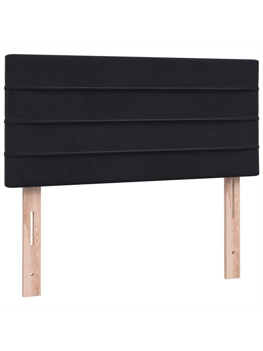Box spring postel s matrací černý 80x220 cm samet