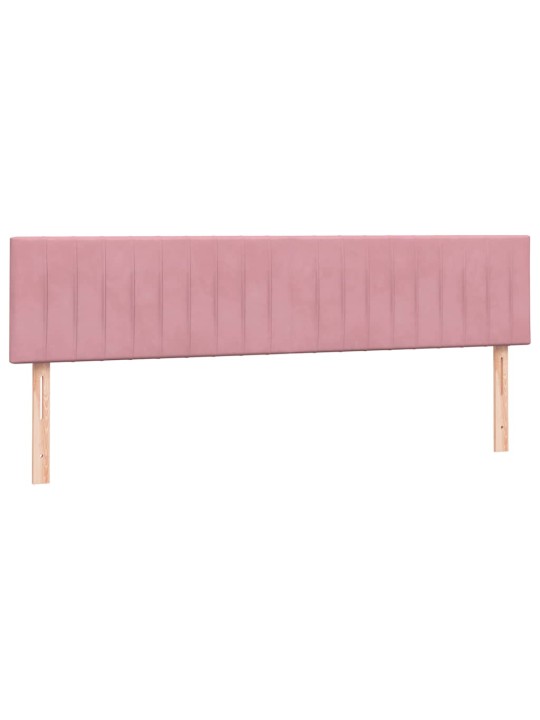 Box spring postel s matrací černá 180x220 cm růžový