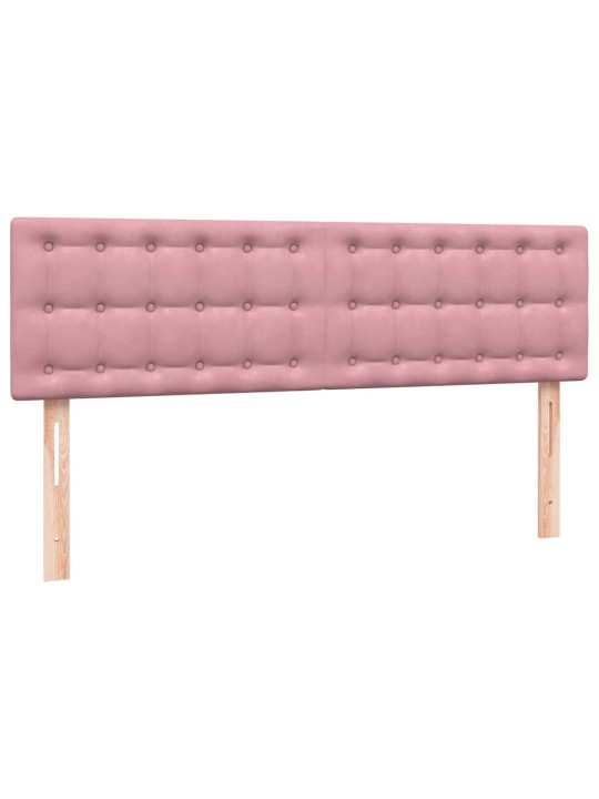 Box spring postel s matrací růžová 140x210 cm samet