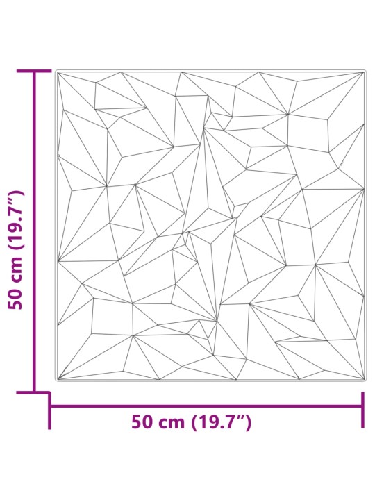 Nástěnné panely 12 ks betonové 50 x 50 cm xps 3 m² ametyst