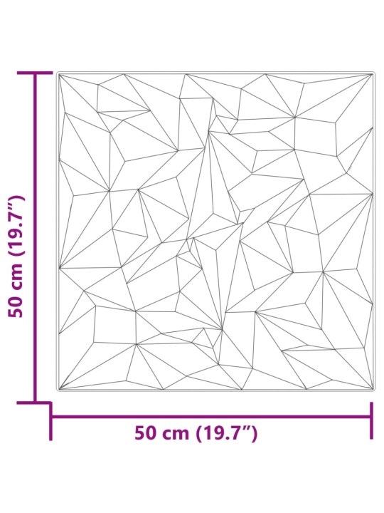 Nástěnné panely 24 ks betonové 50 x 50 cm XPS 6 m² ametyst
