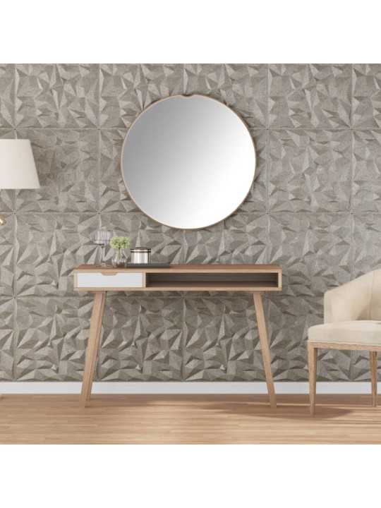Nástěnné panely 48 ks betonové 50 x 50 cm xps 12 m² ametyst