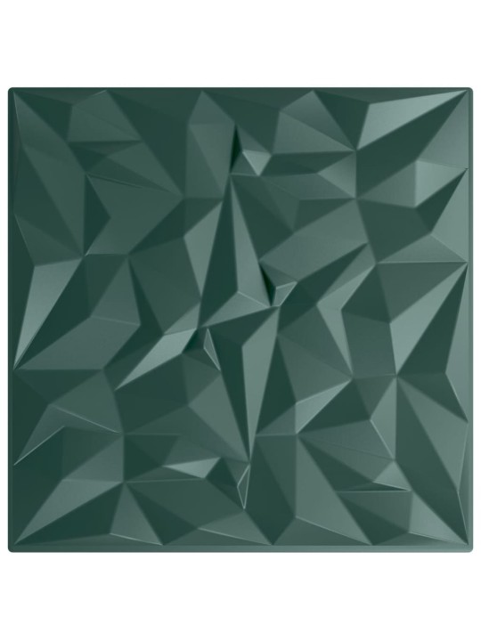 Nástěnné panely 12 ks zelené 50 x 50 cm XPS 3 m² ametyst