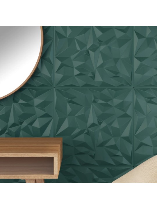 Nástěnné panely 24 ks zelené 50 x 50 cm XPS 6 m² ametyst
