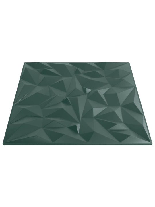 Nástěnné panely 24 ks zelené 50 x 50 cm XPS 6 m² ametyst