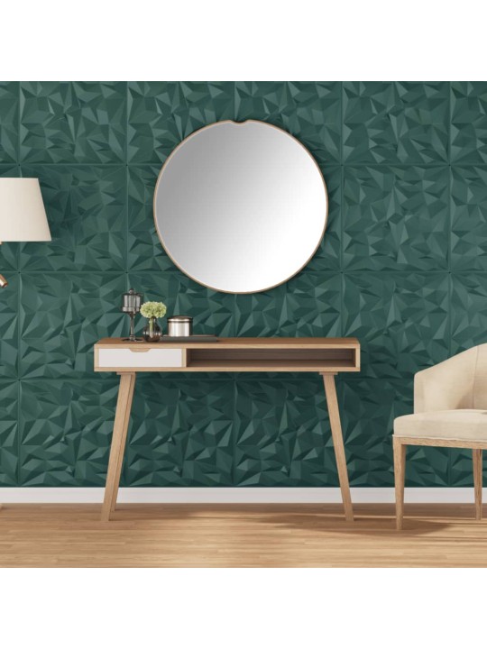 Nástěnné panely 24 ks zelené 50 x 50 cm XPS 6 m² ametyst