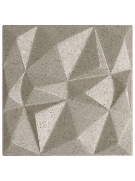 Nástěnné panely 12 ks betonové 50 x 50 cm XPS 3 m² diamant