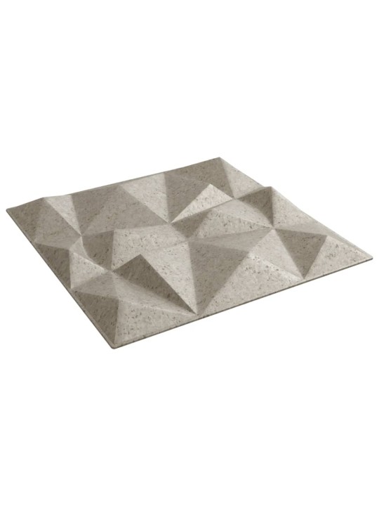 Nástěnné panely 12 ks betonové 50 x 50 cm XPS 3 m² diamant