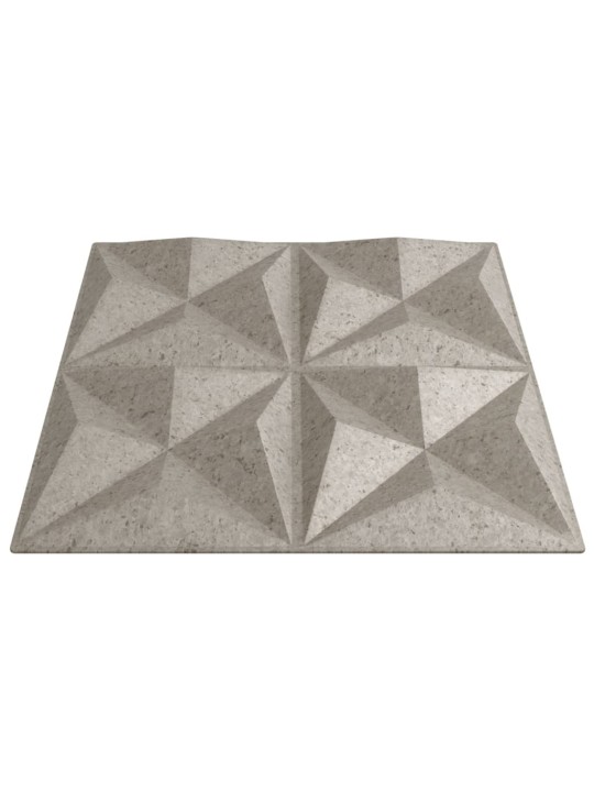 Nástěnné panely 24 ks betonové 50 x 50 cm XPS 6 m² origami